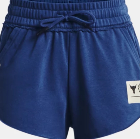 Under Armour Atleisure Active PJT Rock French Terry Shorts Blue (S) - Picture 5 of 5